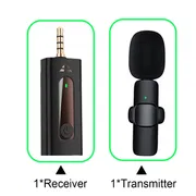 K-35 Wireless Collar Microphone for Vlogging Interview Live Streaming YouTube Compatible with BT Speakers, DSLR Camera_img_0