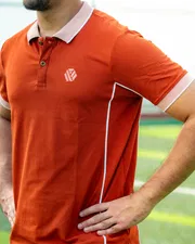 Premium Quality Piping Cut & Sew Design Pique Polo - Burnt orng_img_1