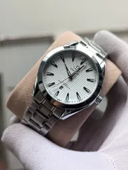 Omega Quartz Watch White_img_0