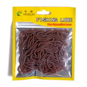50 piece Lifelike Fishy Smell Red Soft Lures Simulation Earthworm Red Worms Artificial Fishing Lures 50 pc per bag_img_0