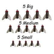 15 pcs Luya Soft Bait Fly Hook Bionic Fly Bait Insect Micro Object Horse Mouth Cocked Mouth Luofei Fake Bait_img_0