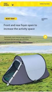 Pop-up Camping Tent for 2 People | Double Doors, UV Protection, Waterproof & Windproof with Mosquito Net_img_1