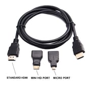 HDMI to HDMI Hd Adapter Cable Version 1.4 Three-In-One Mini HDMI Micro HDMI Interface 1080P_img_0