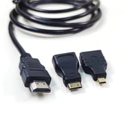 HDMI to HDMI Hd Adapter Cable Version 1.4 Three-In-One Mini HDMI Micro HDMI Interface 1080P_img_1