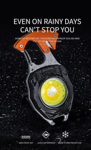 COB LED Keychain Flashlight, 800 Lumens Rechargeable Torch with 7 Modes, Built-in Lighter, Screwdriver, Whistle & Bottle Opener – Emergency Outdoor Camping Light_img_15
