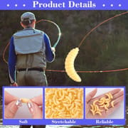 Grape Bug Maggot Worm Native 50pcs Set Creamy Color Glow in the Dark Clear Black Bass Trout Chin Yamame Area Management Fishing Rivers Stream Black Bass Fishing Bass Fishing Lake Dam Bluegill Carp_img_4