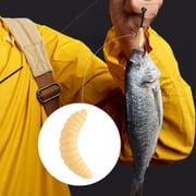Grape Bug Maggot Worm Native 50pcs Set Creamy Color Glow in the Dark Clear Black Bass Trout Chin Yamame Area Management Fishing Rivers Stream Black Bass Fishing Bass Fishing Lake Dam Bluegill Carp_img_7
