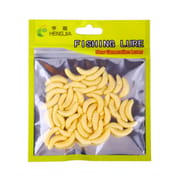 Grape Bug Maggot Worm Native 50pcs Set Creamy Color Glow in the Dark Clear Black Bass Trout Chin Yamame Area Management Fishing Rivers Stream Black Bass Fishing Bass Fishing Lake Dam Bluegill Carp_img_9