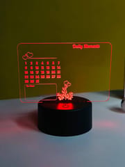 GearUP Multicolor Acrylic Night Lamp with Writable Calendar Board and Erasable Pen_img_0