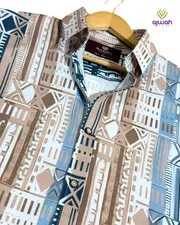 Modern Abstract Pattern Shirt for Men – Ajwah Casual Wear_img_0