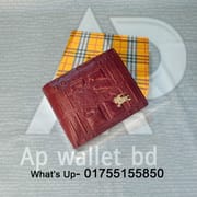 Burberry Original Leather Short wallet With Box_img_2