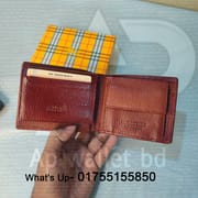 Burberry Original Leather Short wallet With Box_img_3
