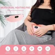 Electric Waist Belt Device, Fast Heating Belly Pad Portable Cordless Heating Pad with 3 Heat Levels and 4 Massage Modes_img_1