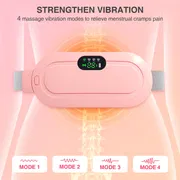 Electric Waist Belt Device, Fast Heating Belly Pad Portable Cordless Heating Pad with 3 Heat Levels and 4 Massage Modes_img_3
