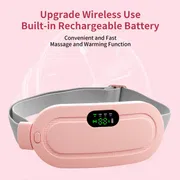 Electric Waist Belt Device, Fast Heating Belly Pad Portable Cordless Heating Pad with 3 Heat Levels and 4 Massage Modes_img_7
