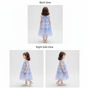 Kids Girls Summer Party Dress – Blue Tie-Dye Ruffle Gown ( 2 to 6 years)_img_2