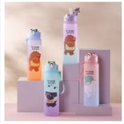 700 ml New Outdoor Sports Plastic Water Cup Square Fresh And Simple Student Portable Straw Water Cup 700Ml - Refreshing And Portable Water Cup For Outdoor Use_img_0