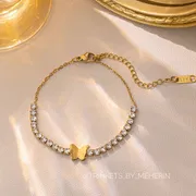 Zircon stone butterfly bracelet_img_1