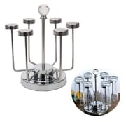 Rotating Cup Mug Glass Holder Rack Stainless Steel 6 Cups Drying Rack Stand Made Stainless Steel_img_0
