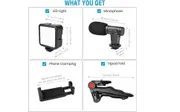 Video -Making Tripod Kit For Live Broadcast 3 In 1 With Microphone, Led Light, Mini Stand & Remote Control, Vloging Kit_img_3