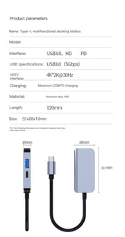 3-in-1 USB-C Docking Station Hub for MacBook - 100W PD Fast Charge USB-C Extender_img_3