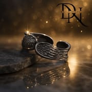 Black Wing Adjustable Ring for Men & Women | Stylish Gothic Finger Ring_img_0
