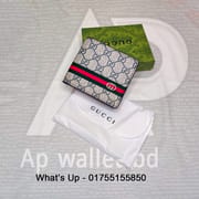 Gucci Blue White Mixed Color Short Wallet_img_1