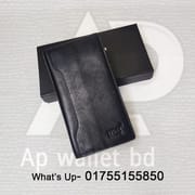 Genuine Leather 2 Phone Chamber Mont Blanc Long Wallet_img_3