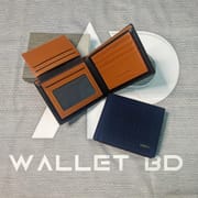 Bogesi Ash & Blue Color Short Wallet For Man_img_0