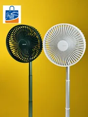 JISULIFE FA13P Rechargeable Desk Fan 8000mAh – White or Green Color_img_1