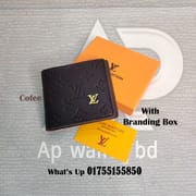 Louis Vuitton Soft Leather Embossed Short Wallet With Premium Box_img_1
