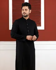 Eternal Elegance Black Panjabi_img_1