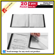 Display Book 20 Pocket Thin Plastic File Folder Display Presentation Book, A4 Size Random Color 1pcs - Innovative Design - Organize with Style_img_2