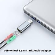 USB Audio Adapter Sound Card - USB to 3.5mm (combo Port) Headphone and Mic Converter for Enhanced PC Audio Experience_img_2