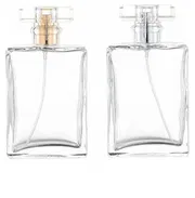 Empty Perfume Atomizer Refillable Spray 100ml Bottle 1pcs - Transparent Glass Square Shape - Very Comfortable and Fashionable_img_0