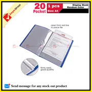 Display Book 20 Pocket Thin Plastic File Folder Display Presentation Book, A4 Size Random Color 1pcs - Innovative Design - Organize with Style_img_1