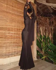 Ribbon Bandage Ruched Bodycon_img_2