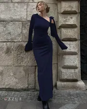 The NICOLA One Shoulder Crepe Dress_img_0