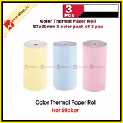 Thermal Paper color thermal paper Roll 57x30mm 3 color pack of 3 pcs_img_1
