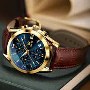 OLEVS 5610 New Luxury Fashion Glass Quartz Analog Men Watch-Water Resistant_img_0
