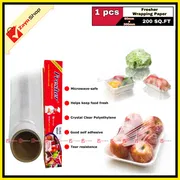 Fresher Plastic Stretch Wrapping ploy paper (200 SQ.FT) for keeping Food fresh Food grade-1 Roll_img_0