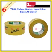 Scotch Tape Yellow TTCL 2.5cm wide Big Size 130 meter 1 pcs_img_3