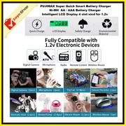 PUJIMAX Super Quick smart Battery charger Ni-MH AA / AAA battery charger Intelligent LCD Display 4 slot nicd Rechargeable Battery Charger 1.2v_img_2