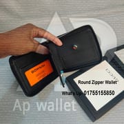 Men Bense Round Zipper Premium Wallet With Box_img_5