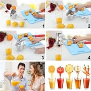 Heavy Duty Aluminum Hand Press Fruit Juicer | Manual Lemon, Lime & Orange Squeezer for Home & Kitchen (Silver) | Price in BD_img_4