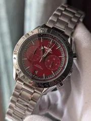 Omega Chronograph Watch Red Face_img_0