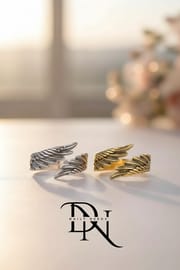 Angel Wing Couple Ring Set for Men & Women – Symbol of Love & Protection_img_0