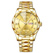 BINBOND 2521 Luxury Brand Luminous Quartz Watch For Men (golden blue)_img_2