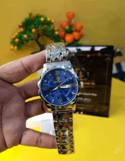 BINBOND 2521 Luxury Brand Luminous Quartz Watch For Men (golden blue)_img_4