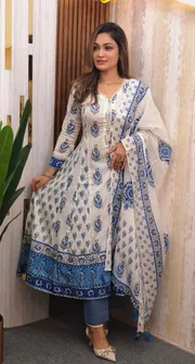 Most Exclusive Demanding Collection Cotton Gown 3 piece_img_9